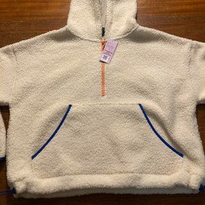 Wild Fable White and Blue Trim/ Peach Zipper Jacket